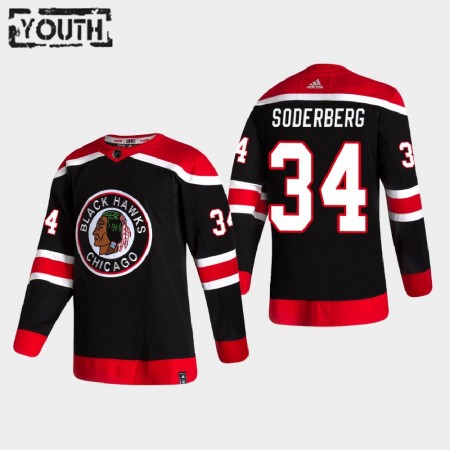 Dětské Hokejový Dres Chicago Blackhawks Dresy Carl Soderberg 34 2020-21 Reverse Retro Authentic